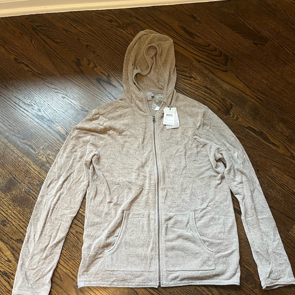 Barefoot Dreams Tan Zip Up Sweater